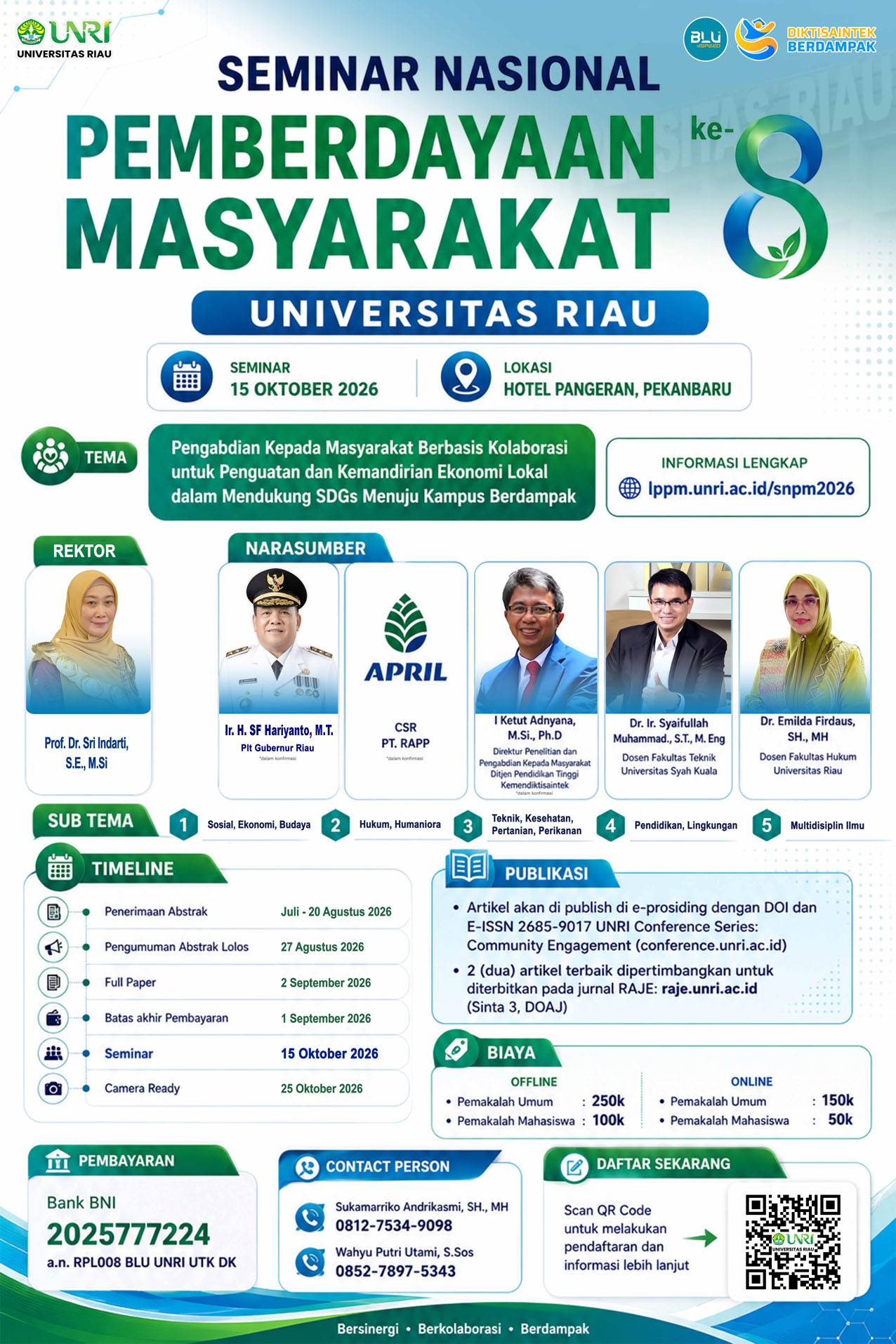 SEMINAR NASIONAL PEMBERDAYAAN MASYARAKAT KE-8 UNIVERSITAS RIAU TAHUN 2026